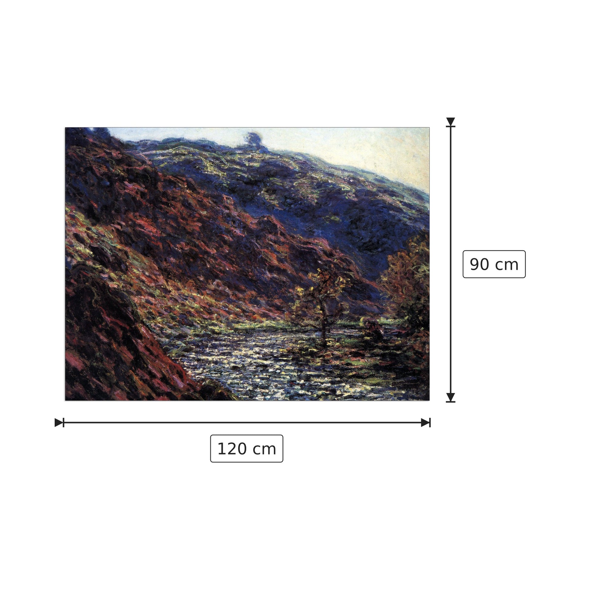 Gorge of the Petite Creuse - Monet Claude - cm 120x90 - Pannello in MDF