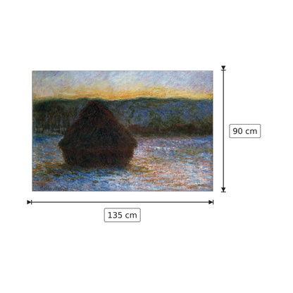 Haylofts thaw, sunset - Monet Claude - cm 135x90 - Pannello in MDF