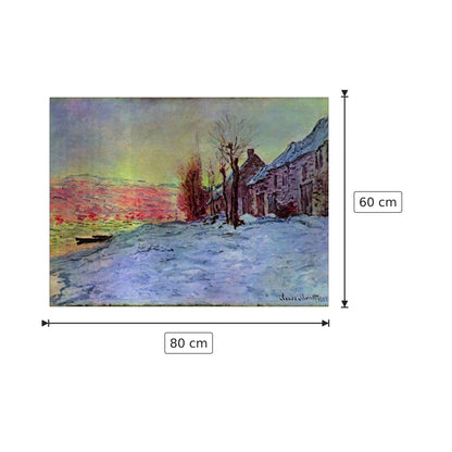 Lava Court - sunshine and snow - Monet Claude - cm 80x60 - Pannello in MDF