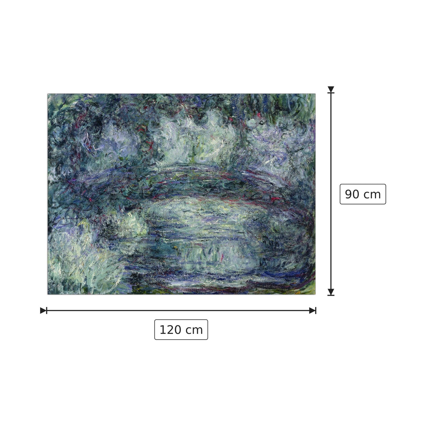 Pont Japonais Japanilainen silta - Monet Claude - cm 120x90 - Pannello in MDF