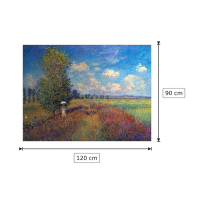 Poppy Field in Summer - Monet Claude - cm 120x90 - Pannello in MDF
