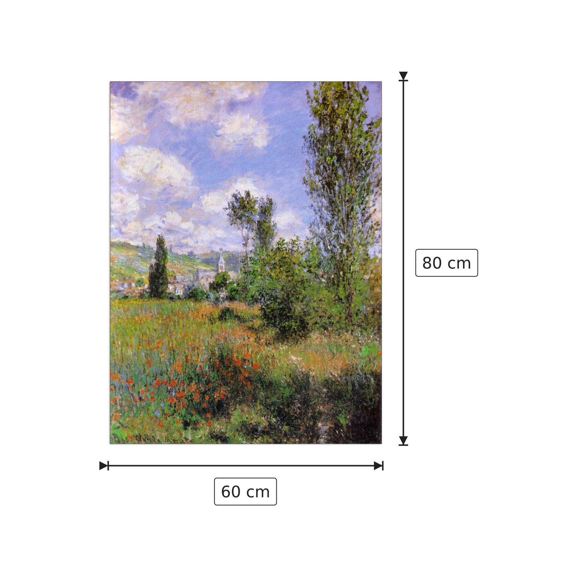 Sentier ile Saint-Martin 1880 - Monet Claude - cm 60x80 - Pannello in MDF