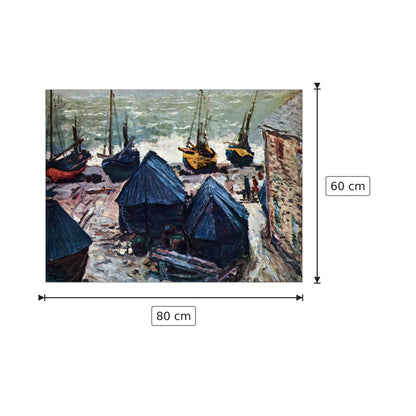 The Boats - Monet Claude - cm 80x60 - Pannello in MDF