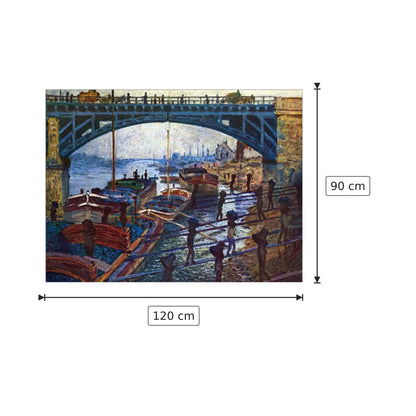 The coal carrier - Monet Claude - cm 120x90 - Pannello in MDF