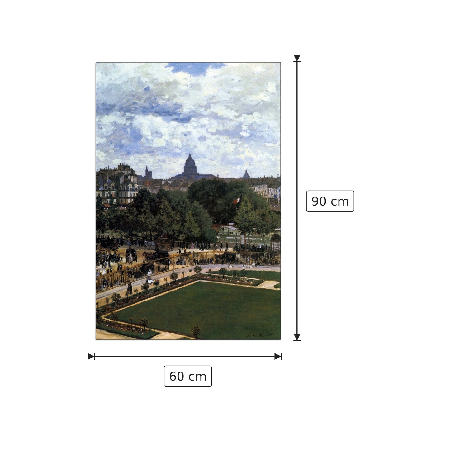The Garden of the Infanta - Monet Claude - cm 60x90 - Pannello in MDF