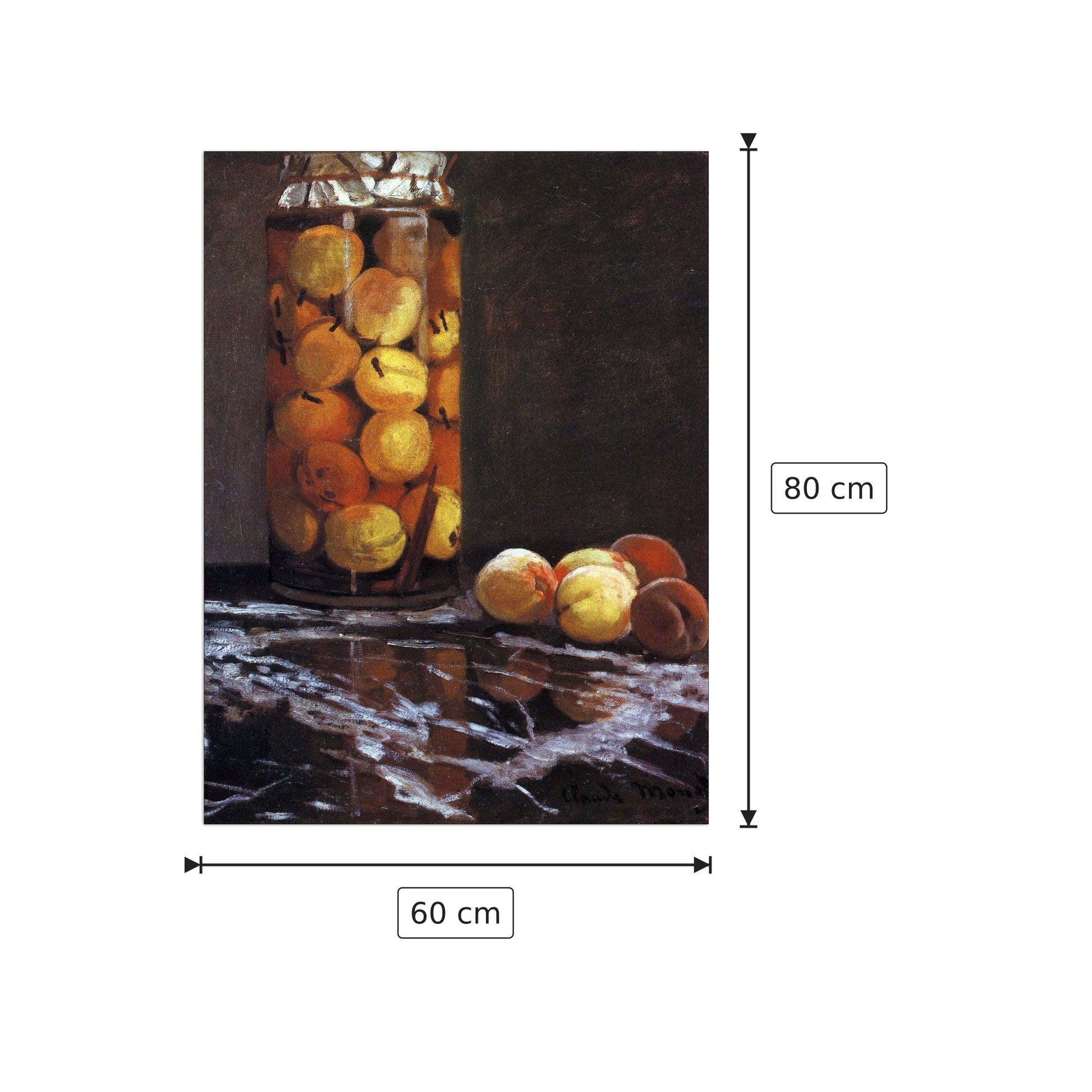 The Peach Glass - Monet Claude - cm 60x80 - Pannello in MDF
