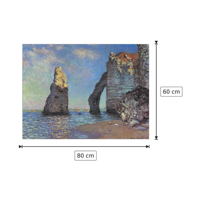 The rocky cliffs of EÌtretat - Monet Claude - cm 80x60 - Pannello in MDF