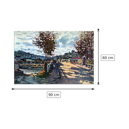 The Seine at Bougival - Monet Claude - cm 90x60 - Pannello in MDF