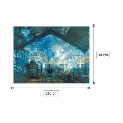 The station Saint-Lazare - Monet Claude - cm 120x90 - Pannello in MDF