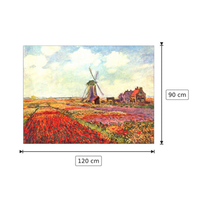 Tulips of Holland - Monet Claude - cm 120x90 - Pannello in MDF