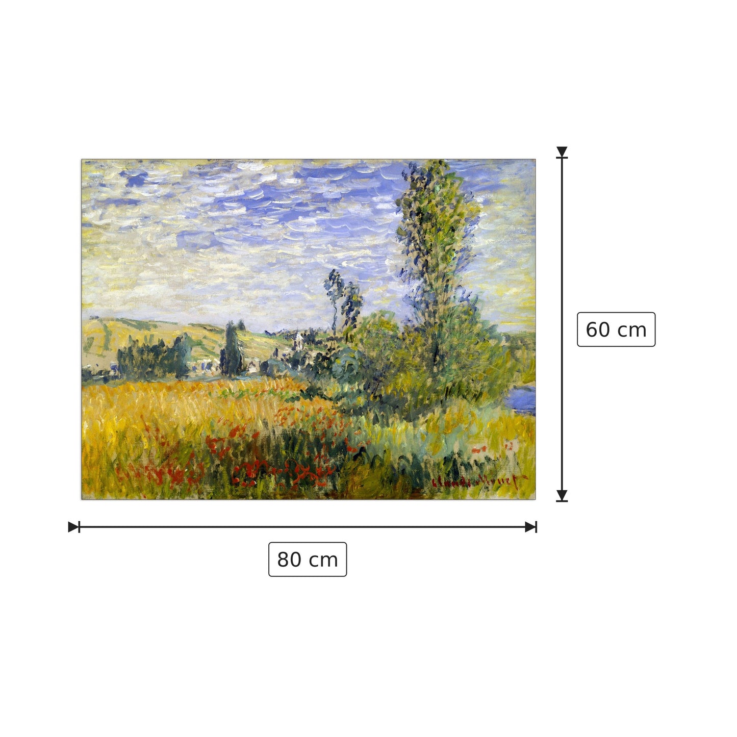 Vetheuil - Monet Claude - cm 80x60 - Pannello in MDF