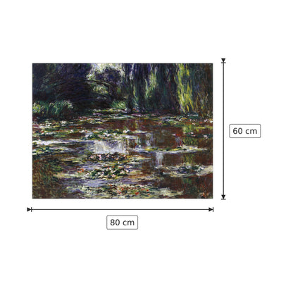 Water lilies, water landscape III - Monet Claude - cm 80x60 - Pannello in MDF