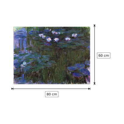 Water Lillies II - Monet Claude - cm 80x60 - Pannello in MDF