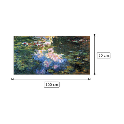 Water Lillies III - Monet Claude - cm 100x50 - Pannello in MDF