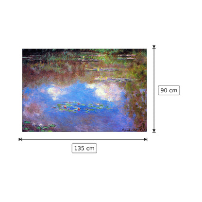 Water Lily Pond IV - Monet Claude - cm 135x90 - Pannello in MDF