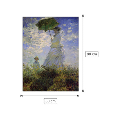 Woman with a parasol - Monet Claude - cm 60x80 - Pannello in MDF