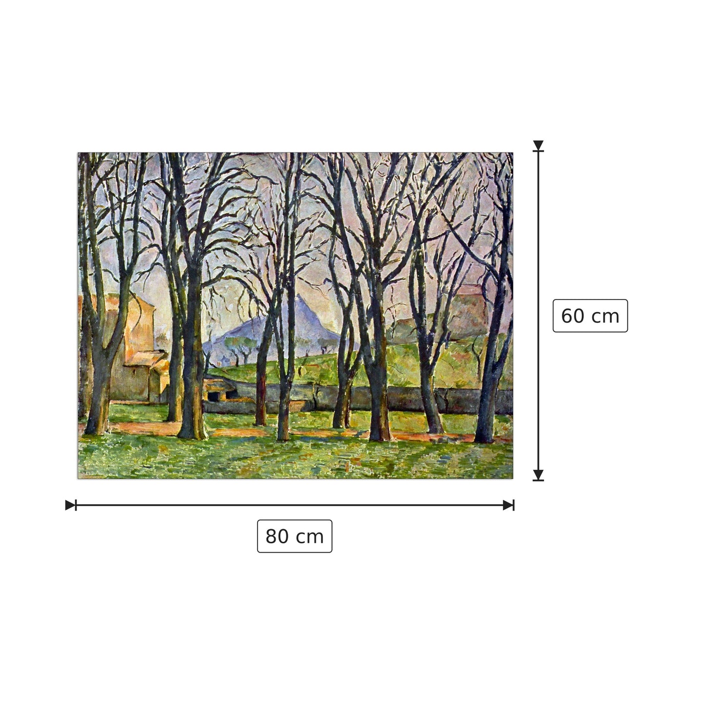 Chestnut Trees in Jas de Bouffan - Cezanne Paul - cm 80x60 - Pannello in MDF