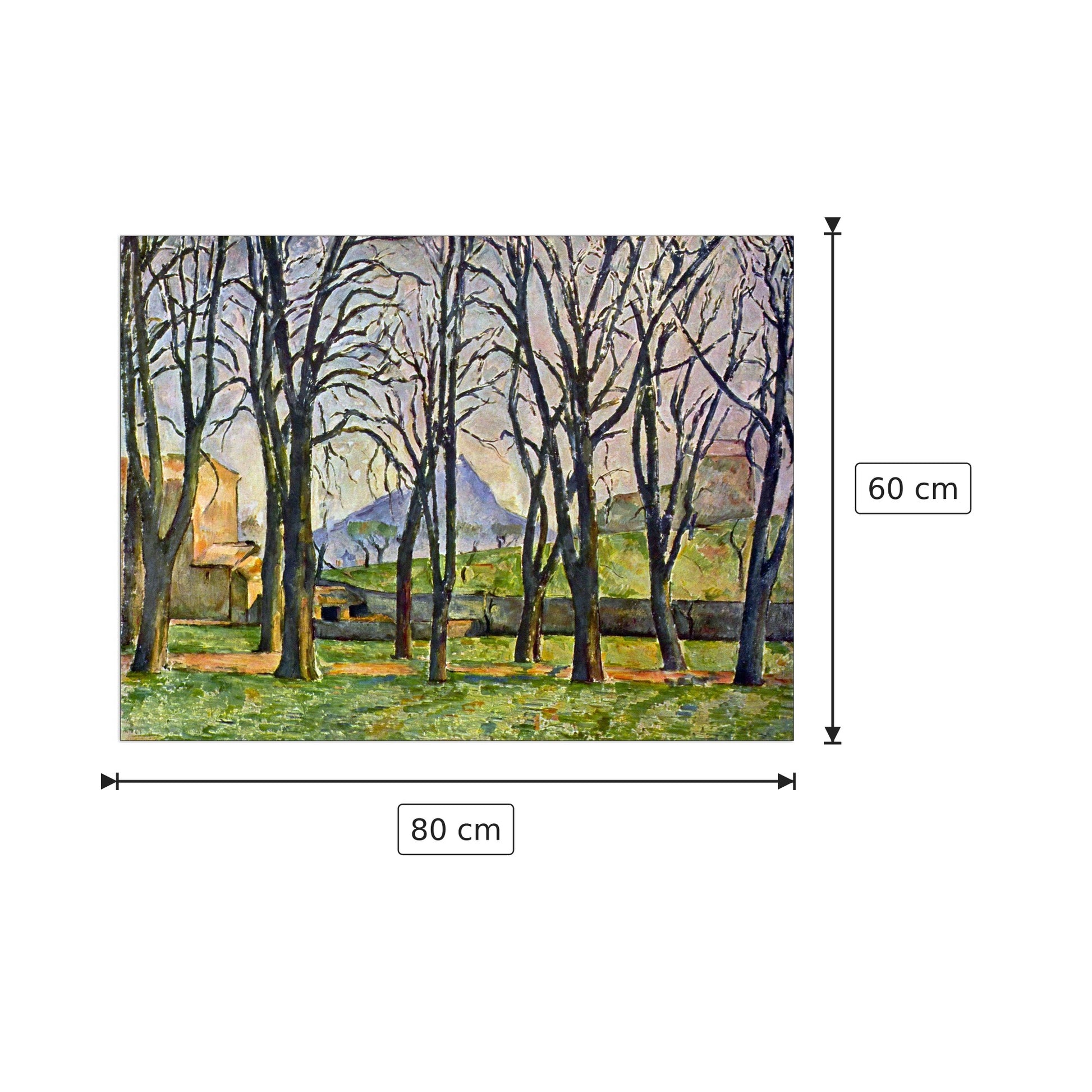 Chestnut Trees in Jas de Bouffan - Cezanne Paul - cm 80x60 - Pannello in MDF