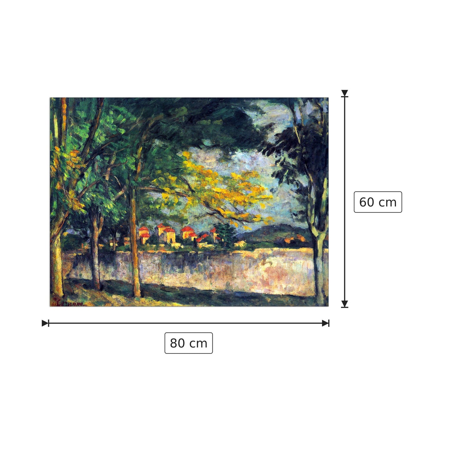 Into Street - Cezanne Paul - cm 80x60 - Pannello in MDF