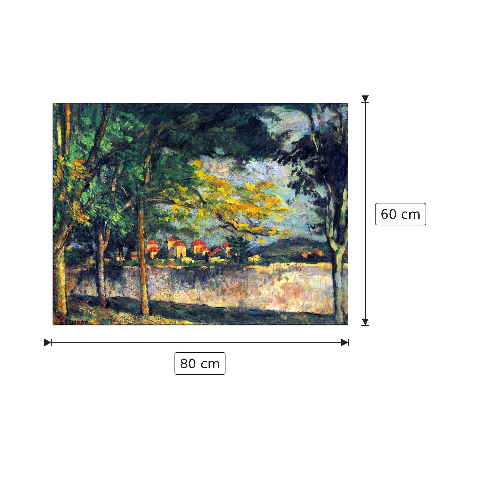 Into Street - Cezanne Paul - cm 80x60 - Pannello in MDF