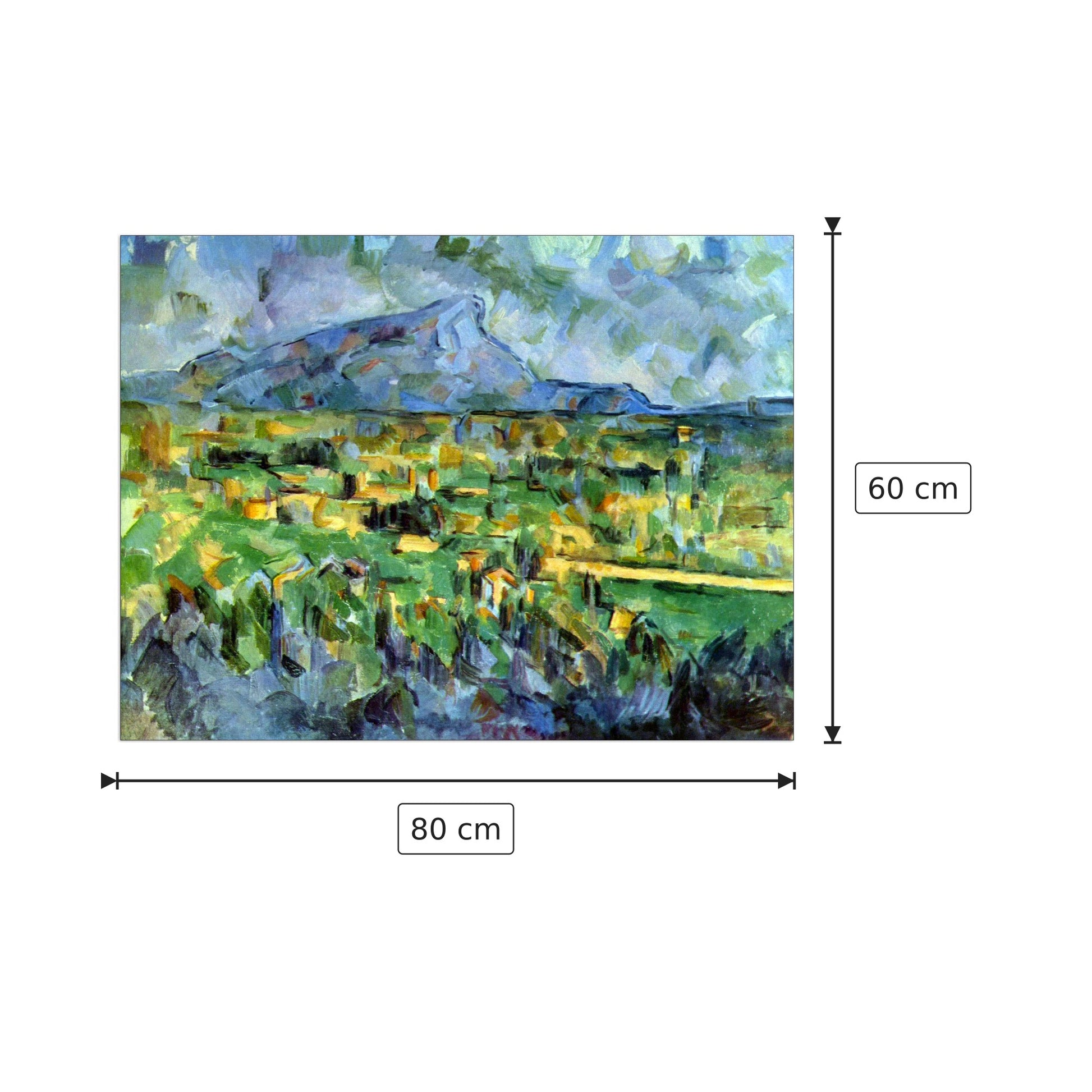 Mont Sainte-Victoire - Cezanne Paul - cm 80x60 - Pannello in MDF