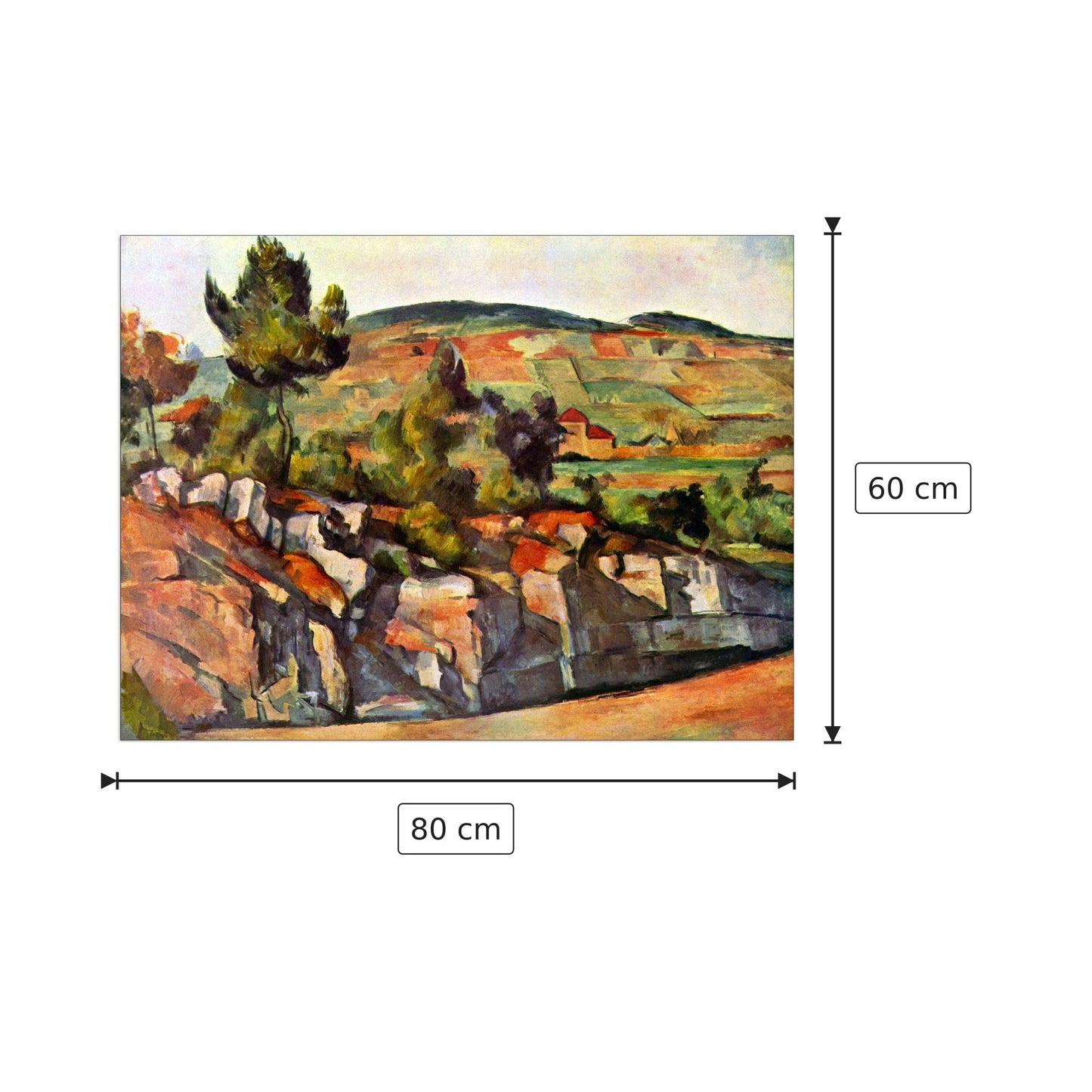 Mountains in Provence - Cezanne Paul - cm 80x60 - Pannello in MDF