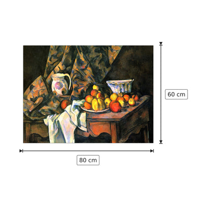Still life with apples and peaches - Cezanne Paul - cm 80x60 - Pannello in MDF