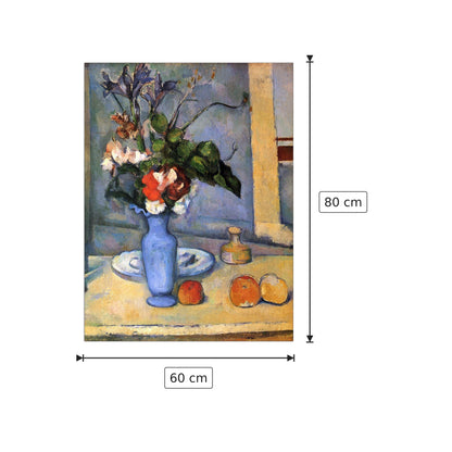 Still Life with Blue vase - Cezanne Paul - cm 60x80 - Pannello in MDF