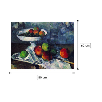 Still Life with Fruit Bowl - Cezanne Paul - cm 80x60 - Pannello in MDF