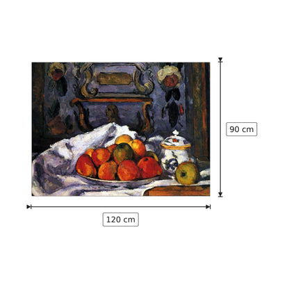 Still life, bowl of apples - Cezanne Paul - cm 120x90 - Pannello in MDF