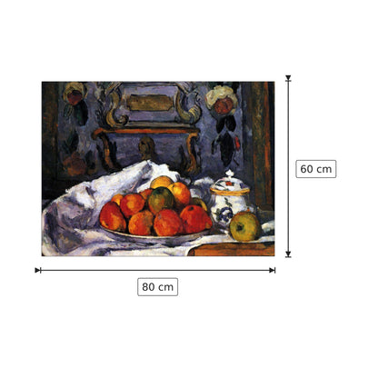 Still life, bowl of apples - Cezanne Paul - cm 80x60 - Pannello in MDF