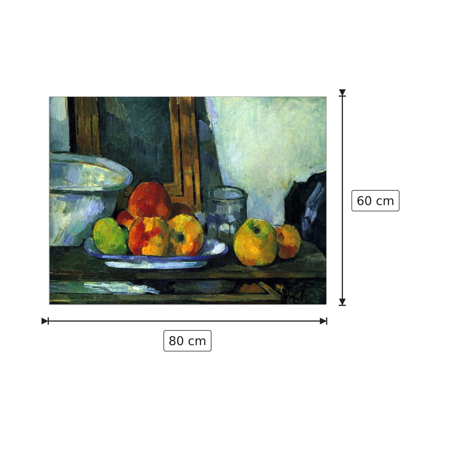 Still-life with an open drawer - Cezanne Paul - cm 80x60 - Pannello in MDF