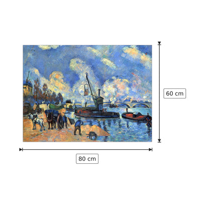 The Seine at Bercy - Cezanne Paul - cm 80x60 - Pannello in MDF