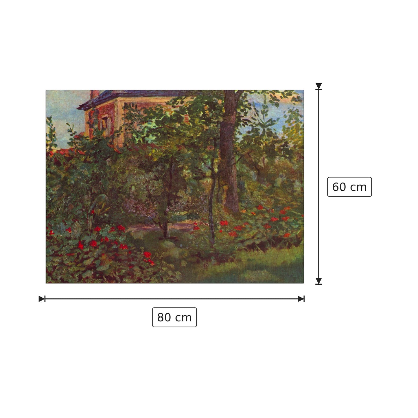 A corner in the garden of Bellevue - Manet Édouard - cm 80x60 - Pannello in MDF