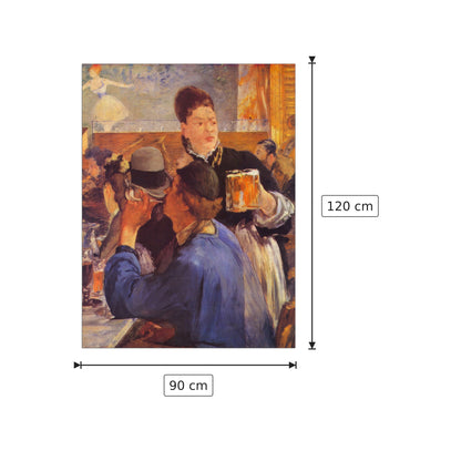 Beer Waitress - Manet Édouard - cm 90x120 - Pannello in MDF