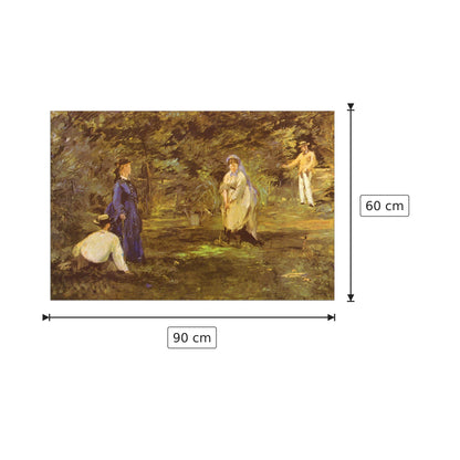 Croquet Party - Manet Édouard - cm 90x60 - Pannello in MDF