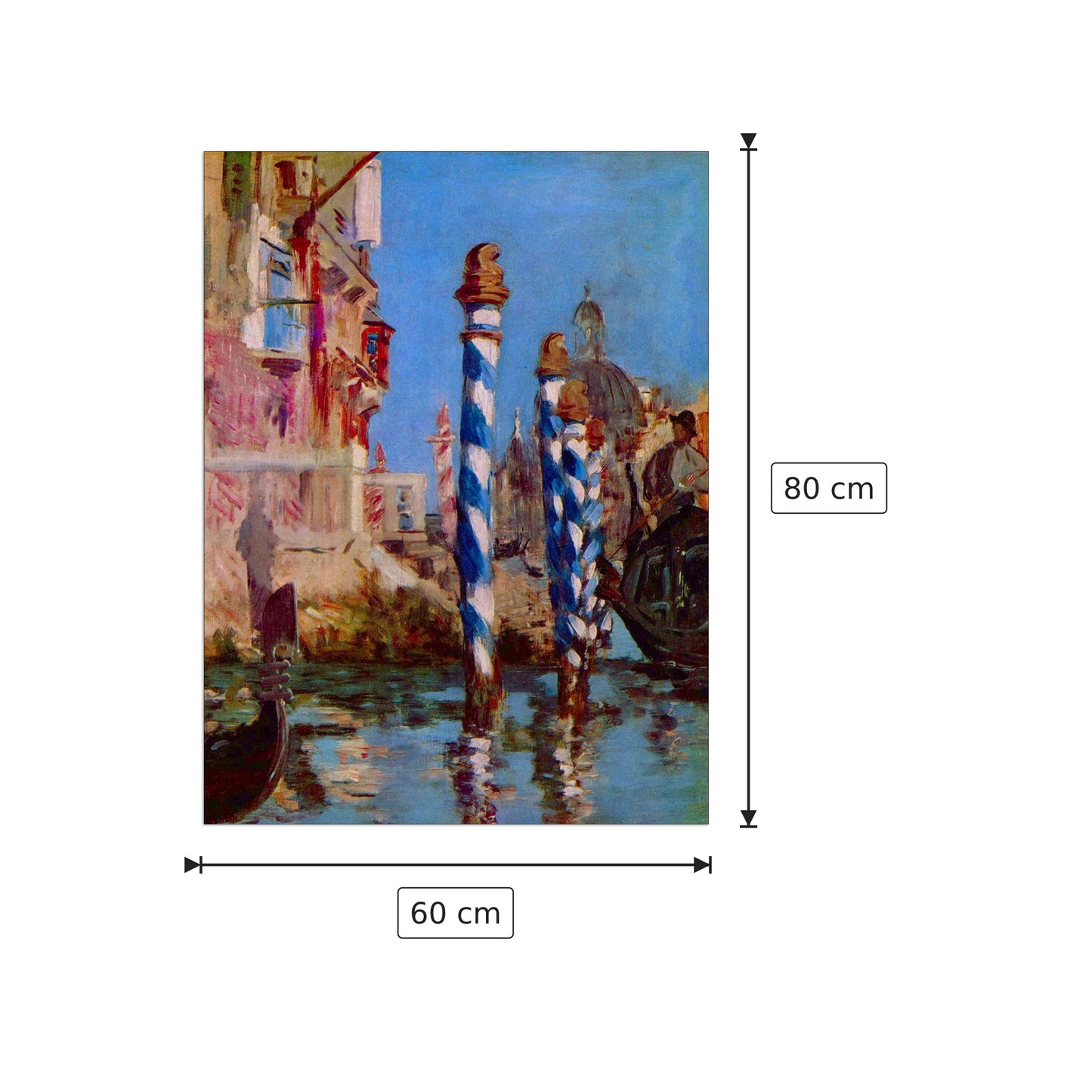 Grand Canal in Venice - Manet Édouard - cm 60x80 - Pannello in MDF