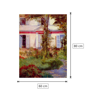 House in Rueil - Manet Édouard - cm 60x80 - Pannello in MDF