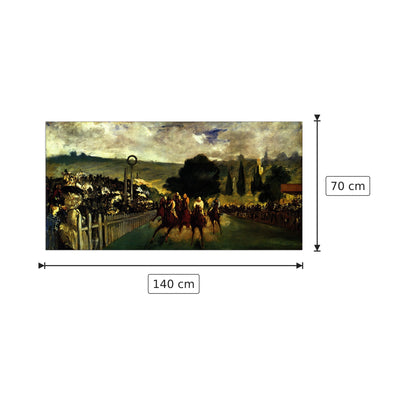Race at Longchamp - Manet Édouard - cm 140x70 - Pannello in MDF