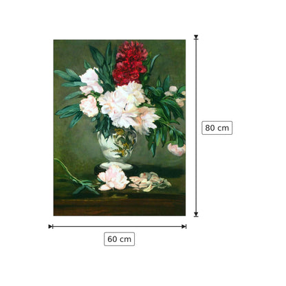 Still Life, Vase with Peonies - Manet Édouard - cm 60x80 - Pannello in MDF
