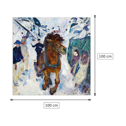 Galloping Horse - Munch Edvard - cm 100x100 - Pannello in MDF