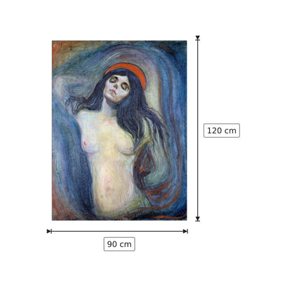 Madonna II - Munch Edvard - cm 90x120 - Pannello in MDF