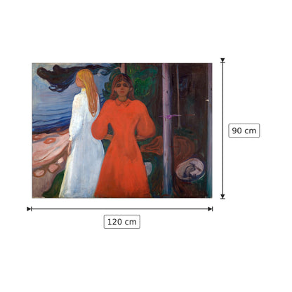 Red and White - Munch Edvard - cm 120x90 - Pannello in MDF