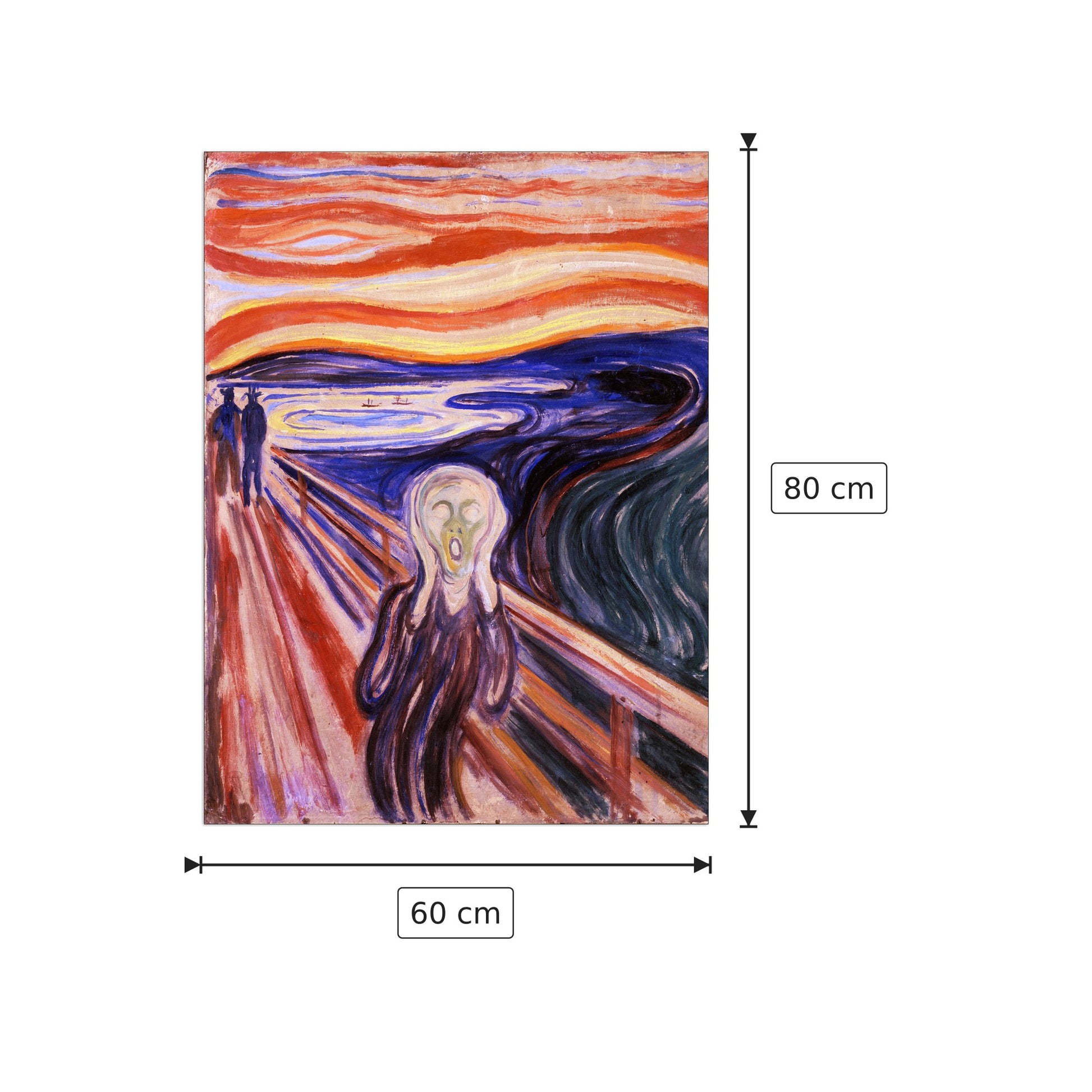 The Scream - Munch Edvard - cm 60x80 - Pannello in MDF