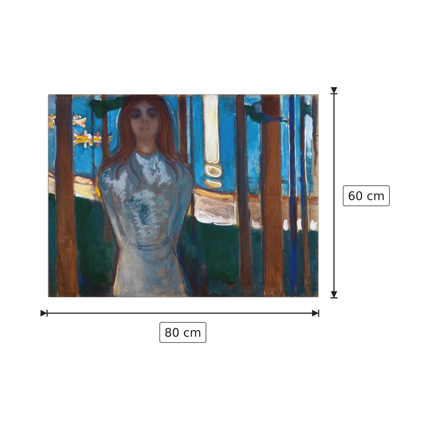The voice, summer night - Munch Edvard - cm 80x60 - Pannello in MDF
