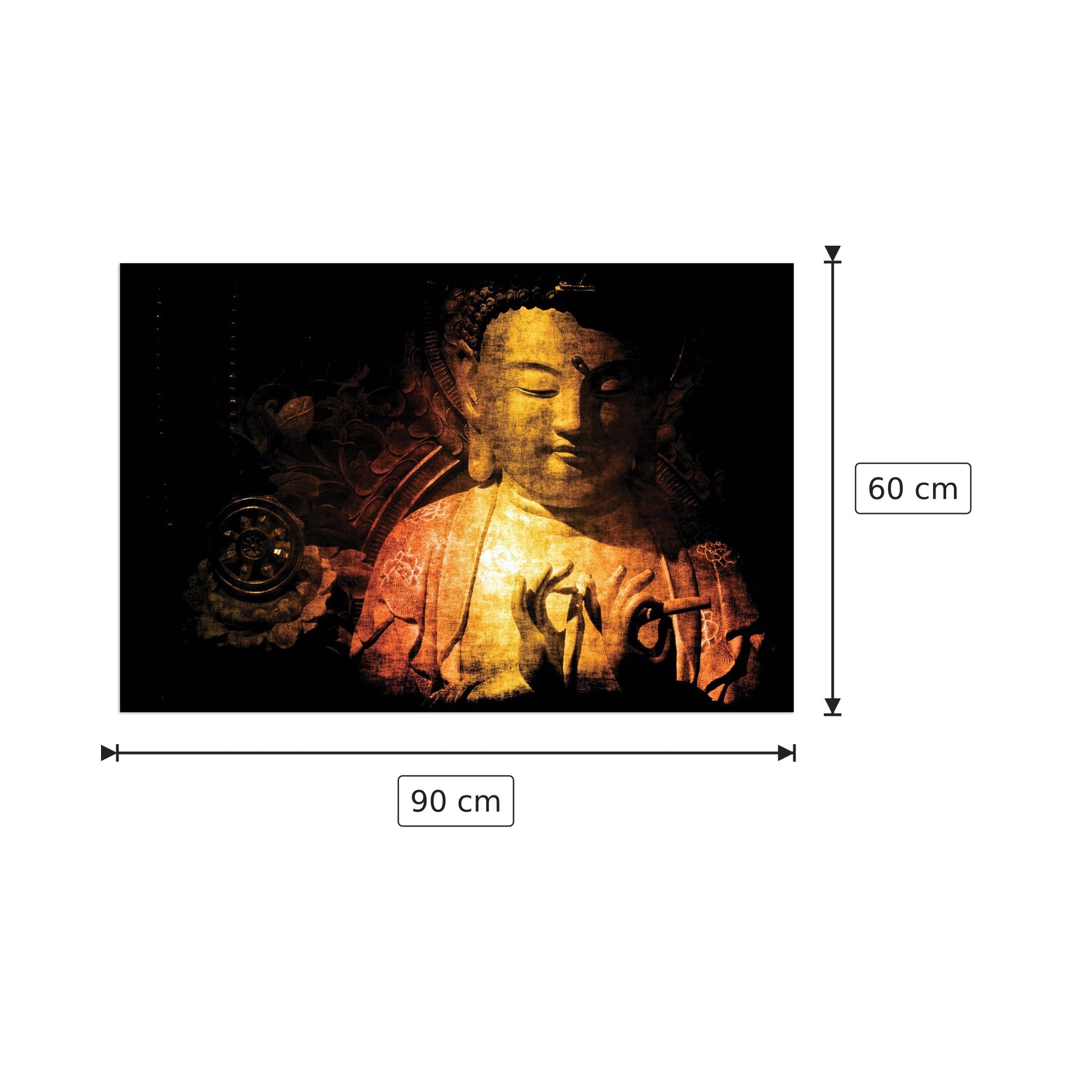 Buddha - Art Studio - cm 90x60 - Pannello in MDF