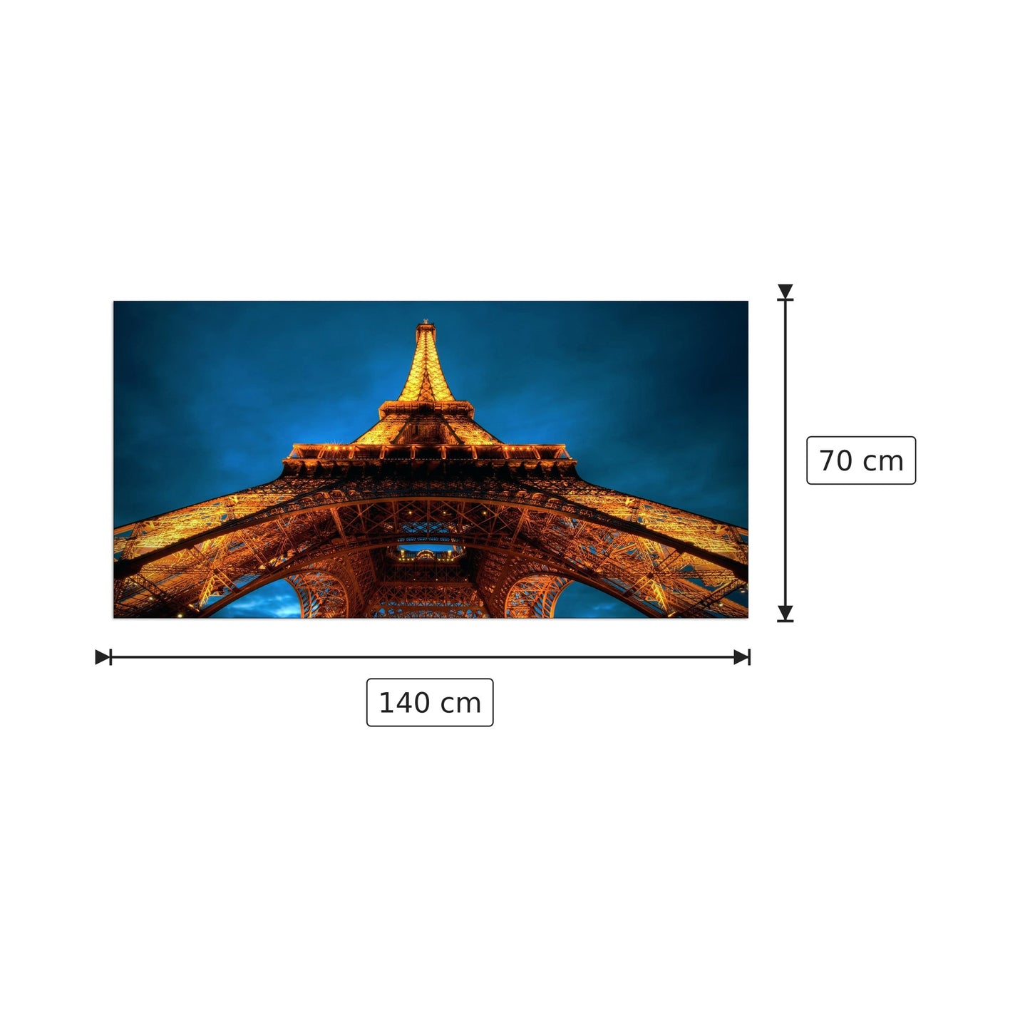 Paris la nuit - Art Studio - cm 140x70 - Pannello in MDF
