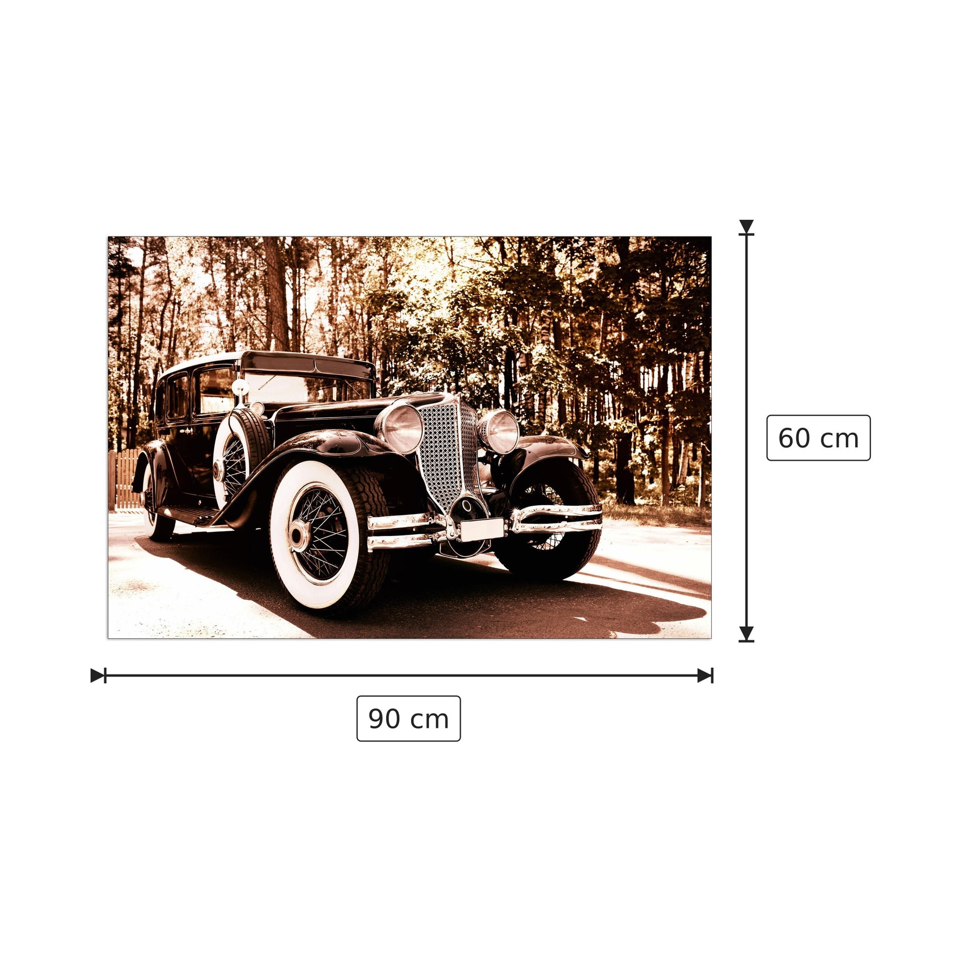 Black car - Art Studio - cm 90x60 - Pannello in MDF