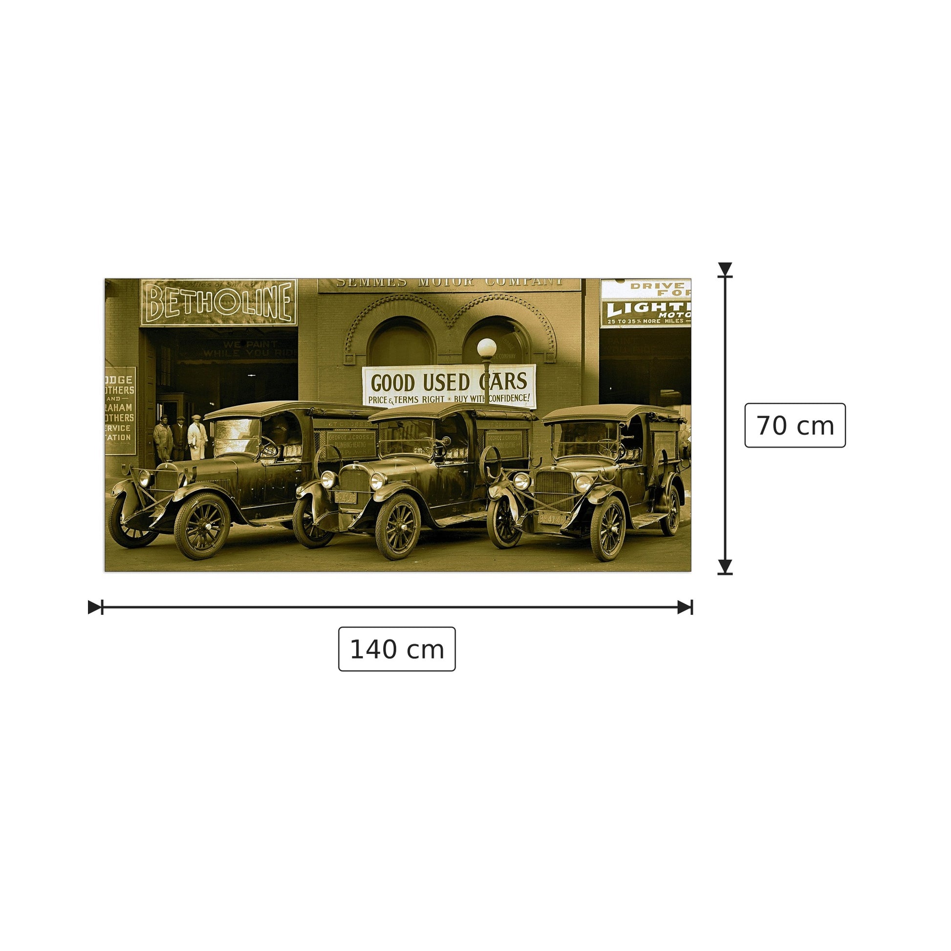 Old cars - Art Studio - cm 140x70 - Pannello in MDF