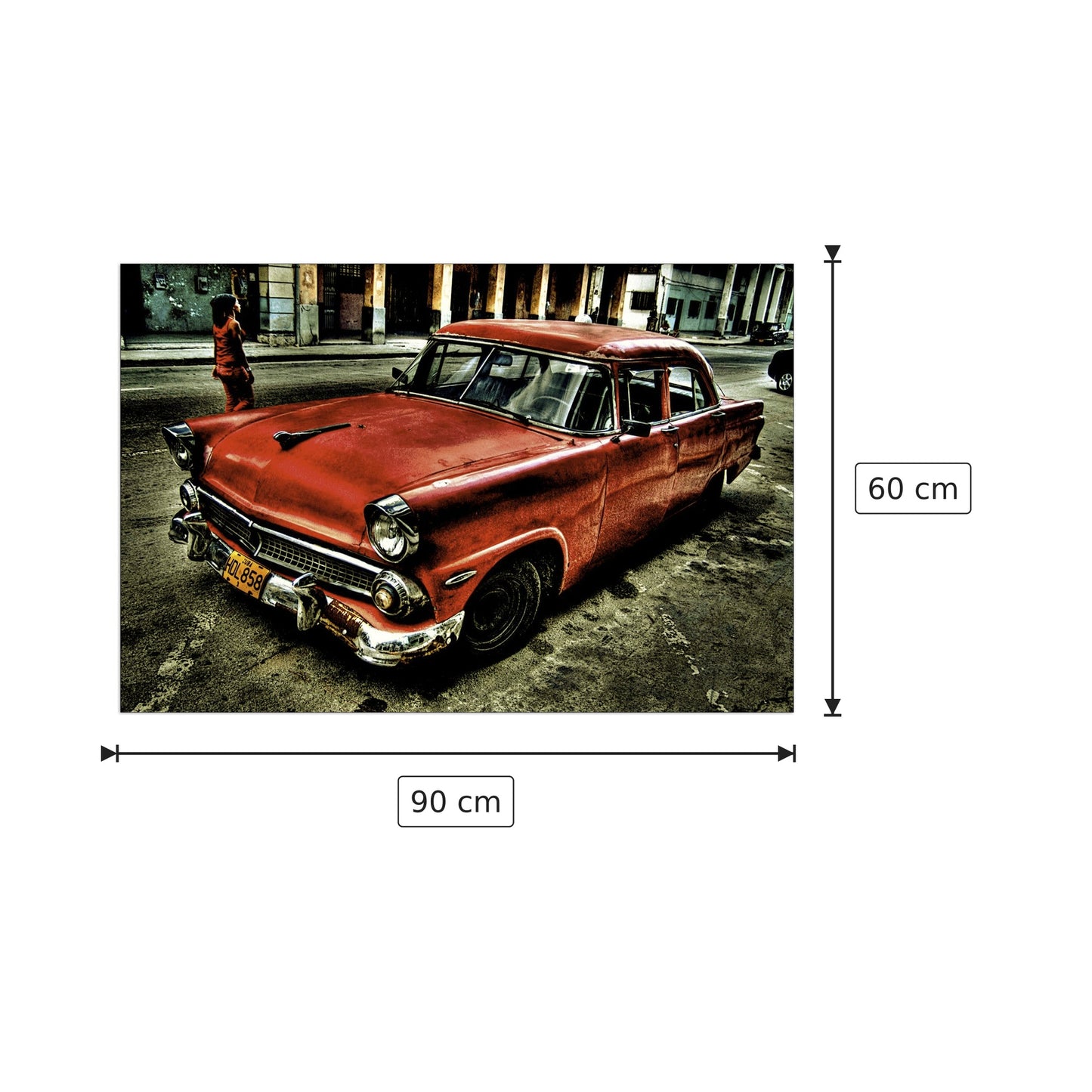 60's car - Art Studio - cm 90x60 - Pannello in MDF